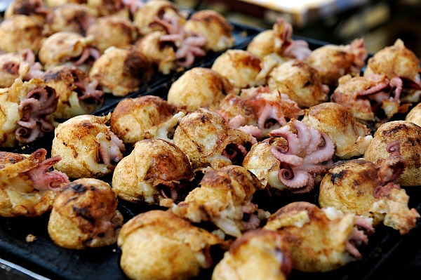 Takoyaki con polipetti Takoyaki con polipetti